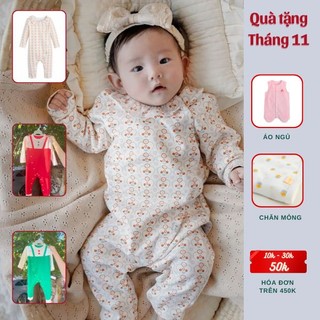 Body cho bé xuất Hàn chất liệu cotton tự nhiên full size cho bé sơ sinh đến 2 tuổi