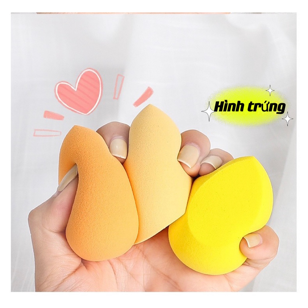 Hộp 4 Bông Mút Trang Điểm Hình Trứng