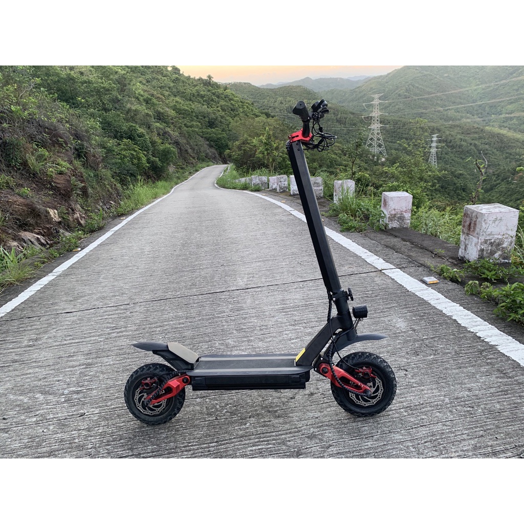 Xe điện scooter gấp gọn 1800w x2 cầu = 3600w 62km/h 23Kg 67v28ah
