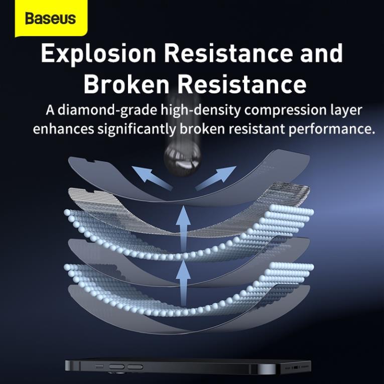 Kính Cường Lực Gốm Sứ Baseus Full Kính Trong Suốt Như Pha Lê Cho Điện Thoại 13 Pro Max 0.3mm_TOPBUY24HMall
