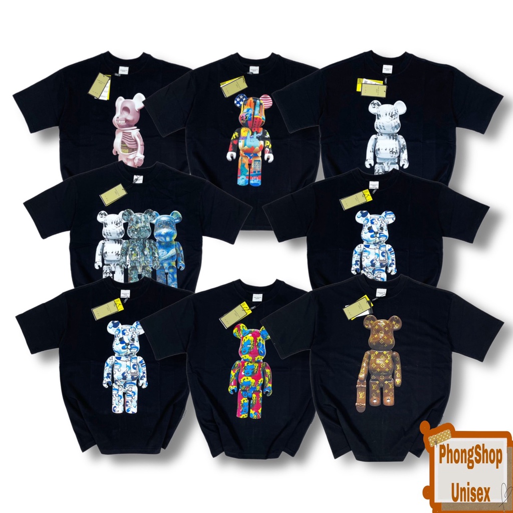 Áo thun ADLV Bearbrick, Áo phông tay lỡ nam nữ Form rộng chất Cotton PhongShopUnisex