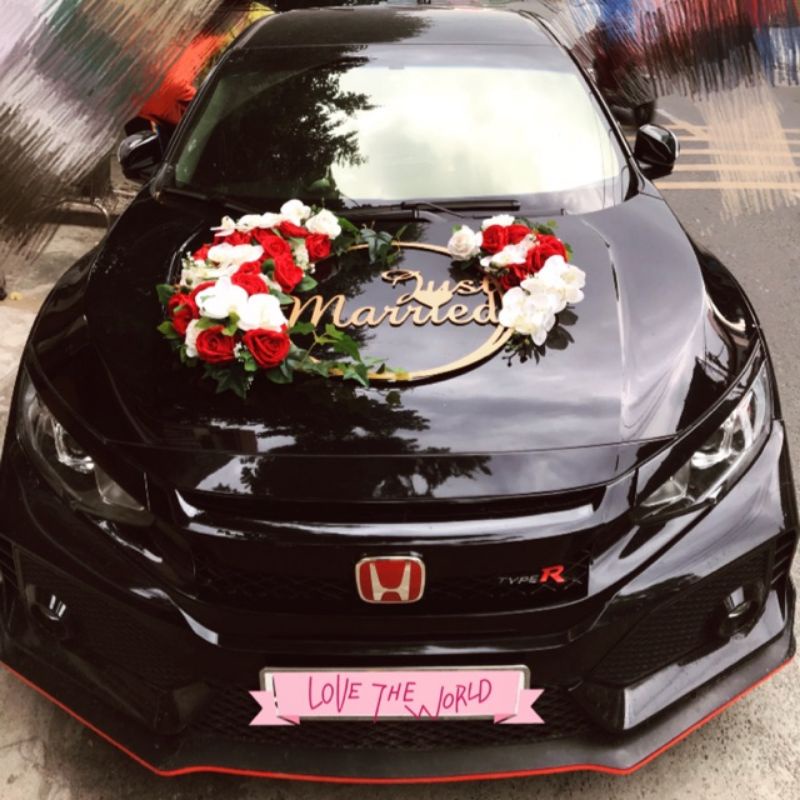 Vòng chữ Just Married trang trí - xe hoa - đám tiệc cưới