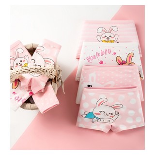 Quần Lót Boxer Bằng Cotton Trơn Cỡ Nhỏ / Vừa / Lớn Cho Bé Gái