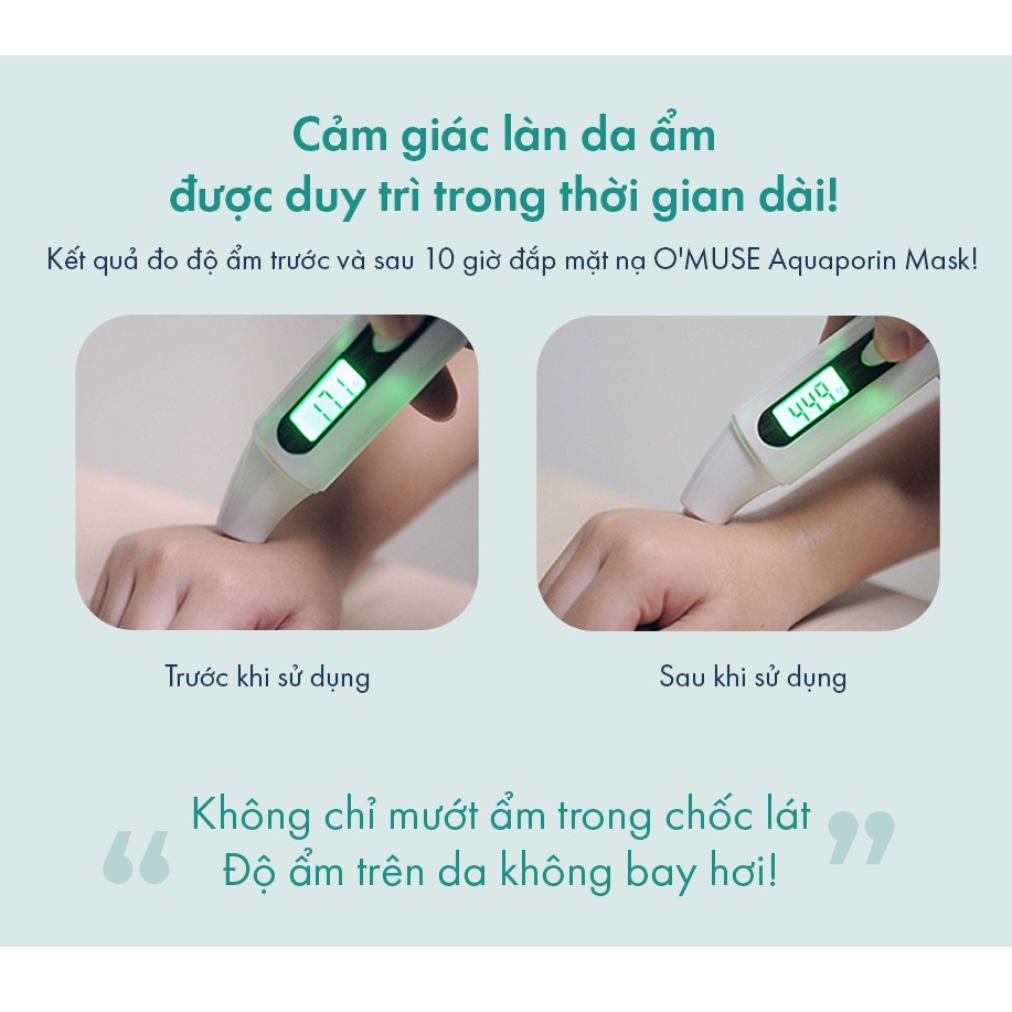 Hộp Mặt Nạ Dưỡng Ẩm B5 phục hồi da Hàn Quốc OMUSE Aquaporin Mask