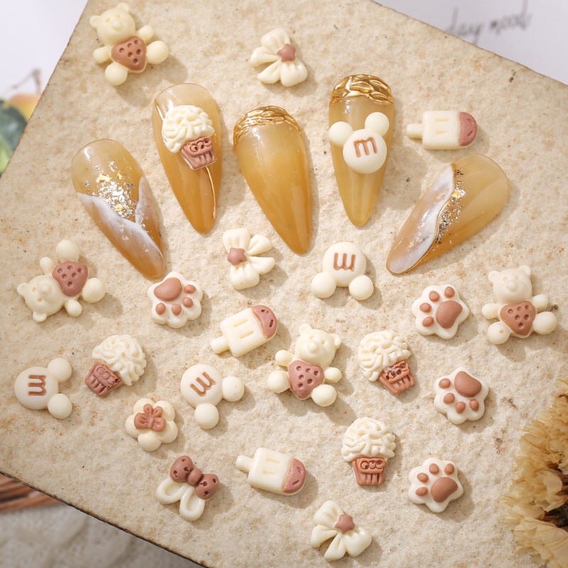 Phụ Kiện Nail - 20 Charm Hoạt Hình Trang Trí Móng Siêu Cute