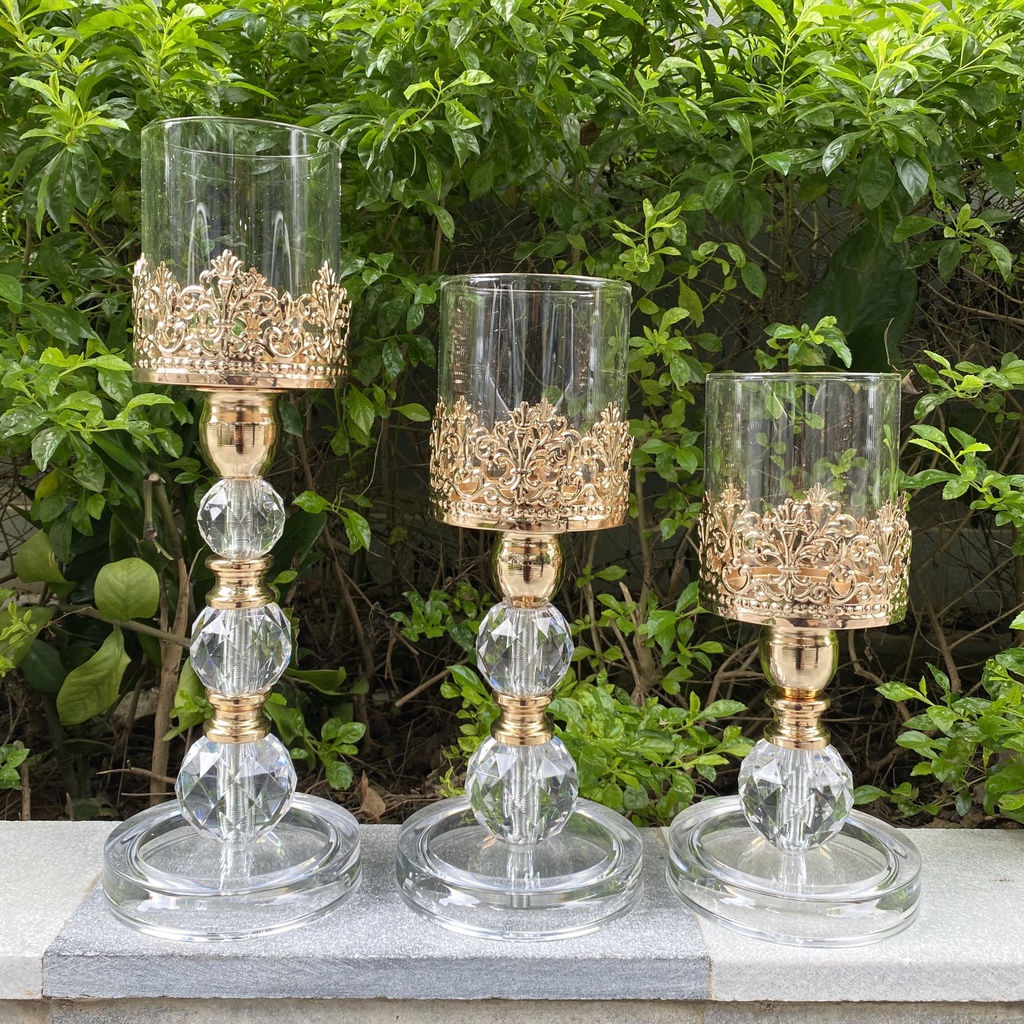 Set bộ chân nến pha lê cao cấp
