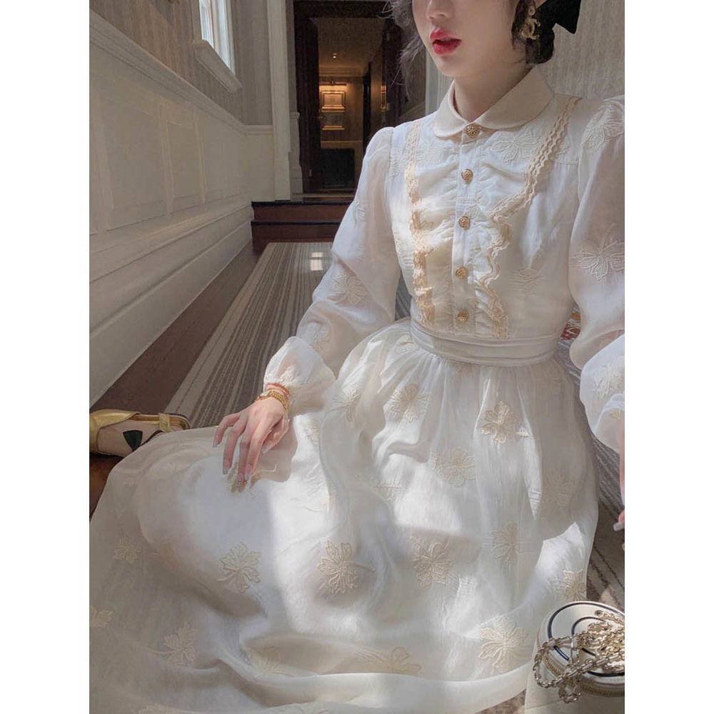 Đầm Công Chúa Tay Dài Phong Cách Pháp Thanh Lịch Thời Trang Mùa Thu 2022 Mới