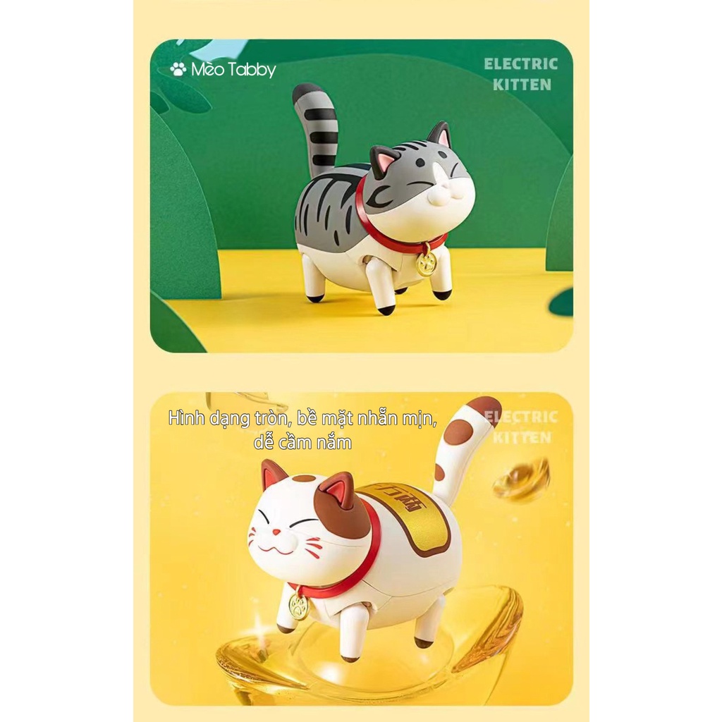 BLIND BOX  Mô hình mèo dễ thương tự động chạy bằng pin độc đáo