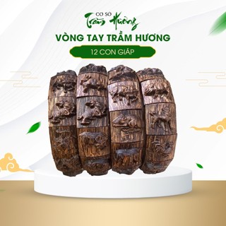 Vòng tay trầm hương 12 con giáp Sánh chìm hoàn toàn tự nhiên