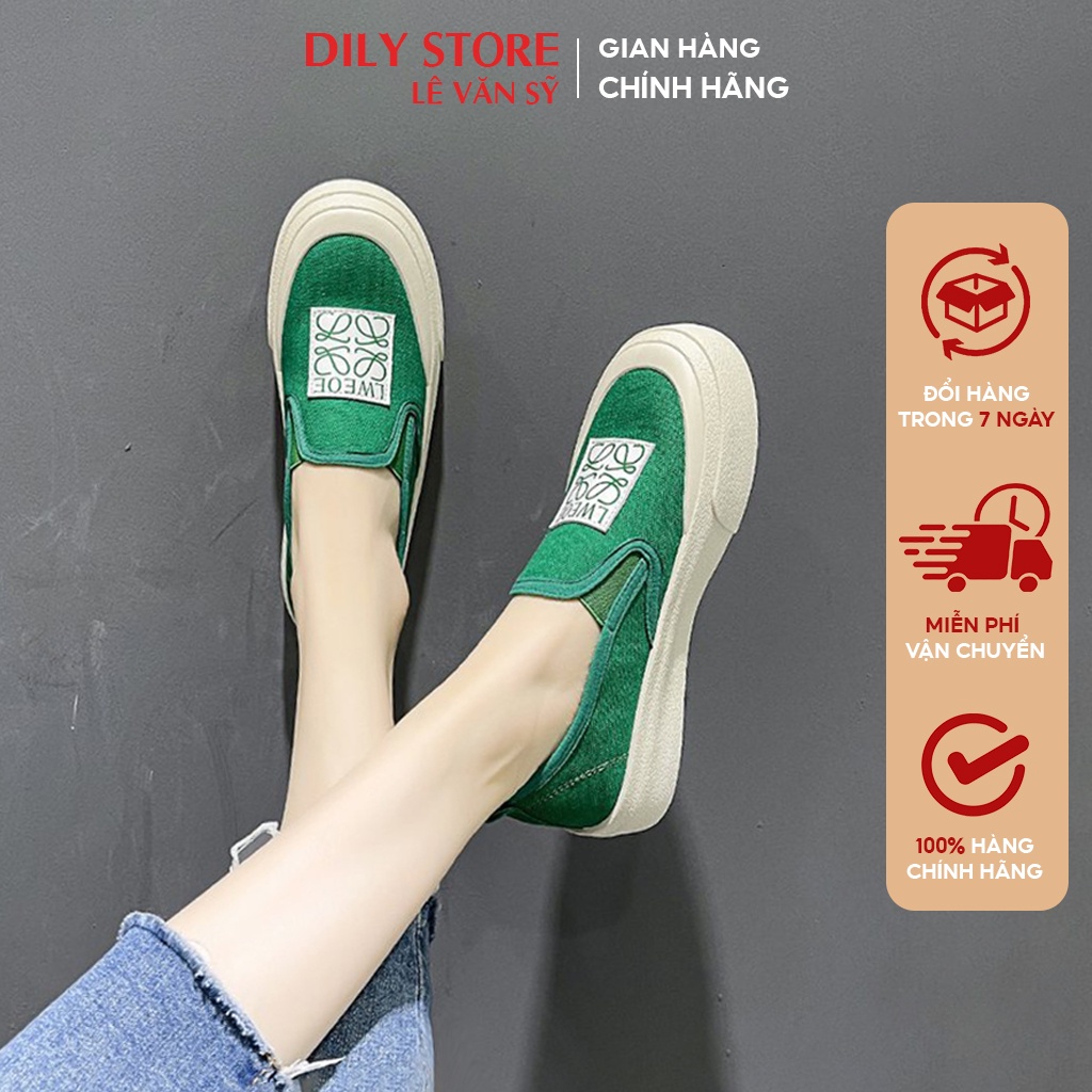 Giày sneaker nữ DILY mũi tròn không dây phong cách Hàn Quốc, giày thể thao nữ học sinh tiện lợi_AG0033
