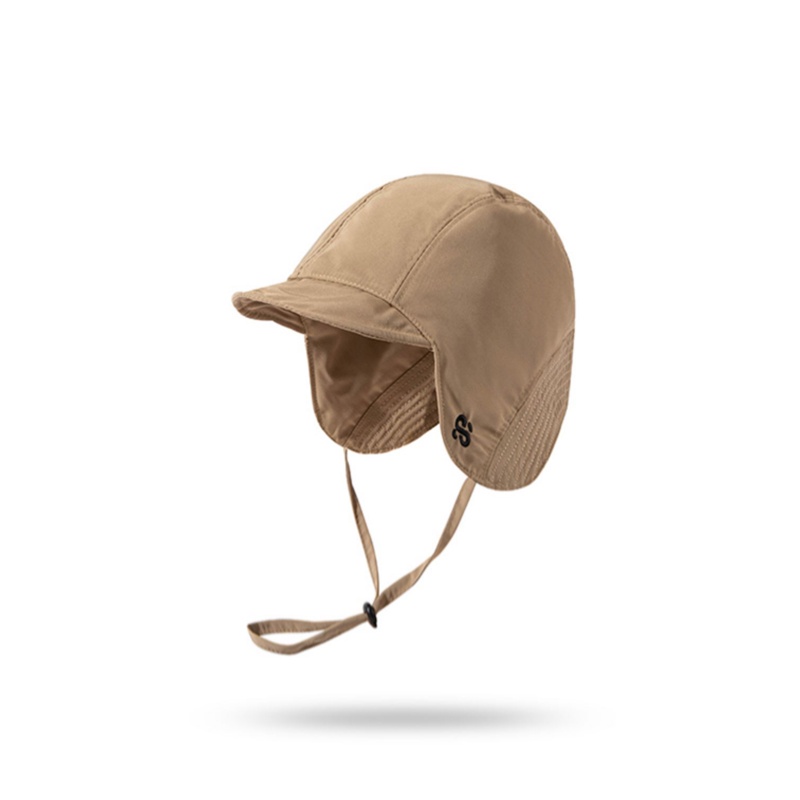 Mũ phi công màu trơn giữ ấm bảo vệ tai có dây chống gió mùa đông phong cách Hàn Quốc cho nam và nữ