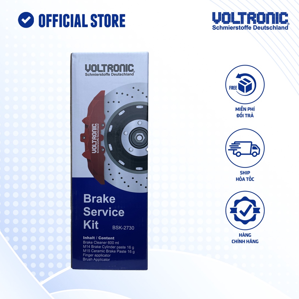 Bộ vệ sinh thắng xe, heo dầu, đĩa phanh nhập khẩu Đức VOLTRONIC BRAKE SERVICE KIT (VOLTRONIC M60, M14, M15)