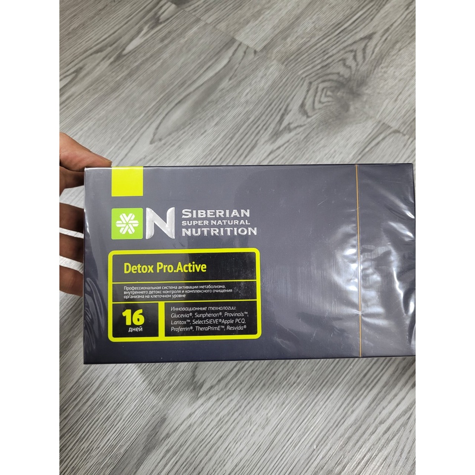 [ Siêu giải độc ]Siberian Super Natural Nutrition. Detox Pro.Active giúp chống oxy hóa, giải độc gan 16 gói - HAANH VNXK