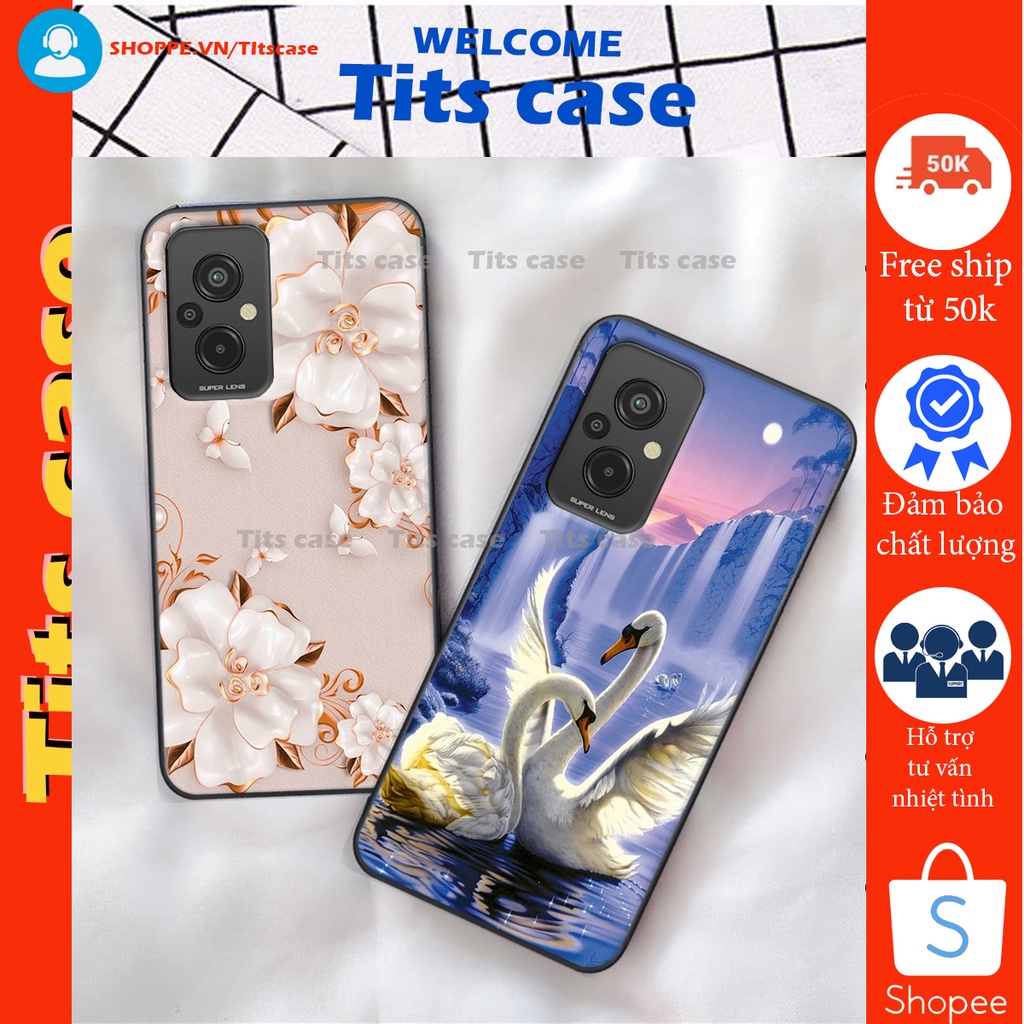 Ốp lưng Xiaomi REDMI 11 PRIME 4G / 5G  in hình thiên nga,hoa may mắn, đặc sắc ĐỘC - LẠ - BỀN