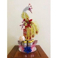 Đuôi công handmade, đuôi công trang trí công làm tráp bánh nước, đuôi công tự làm