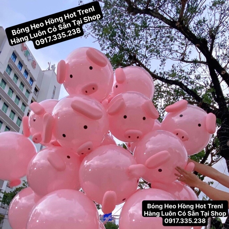 Bóng Heo hồng Hot Trenl( Bóng chưa Bơm Về tự Set Up Siêu Xinh)