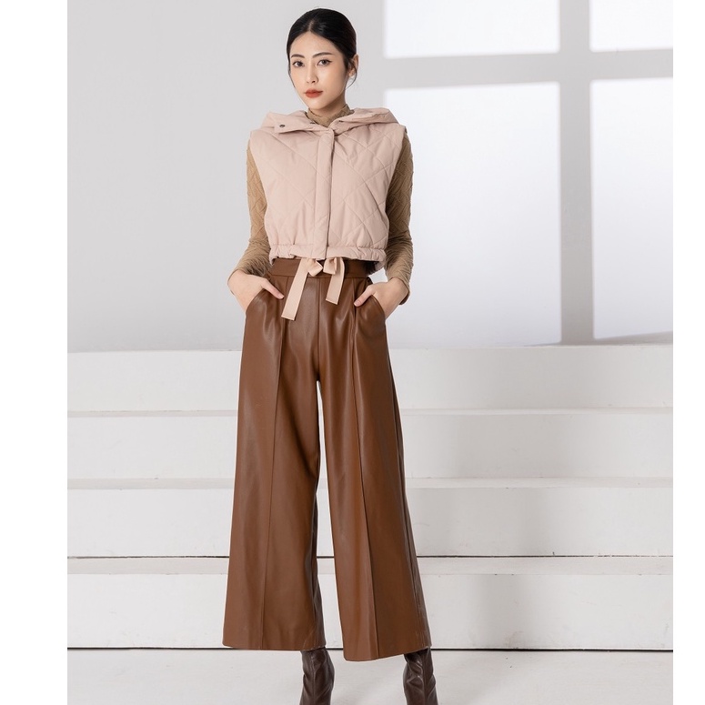 Áo phao gile nữ dáng ngắn HeraDG thiết kế crotop trần bông 3 lớp cao cấp siêu nhẹ chống gió chống bám bụi WJKBC3063