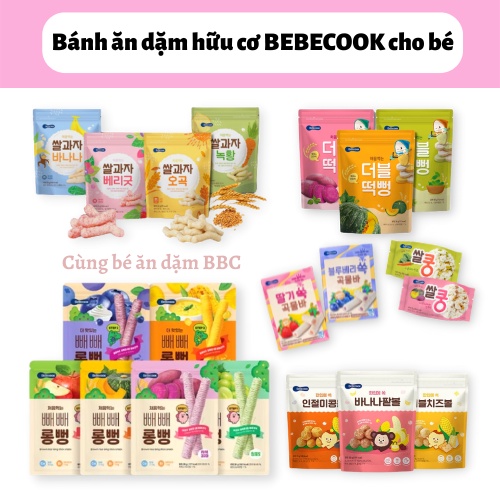 Bánh ăn dặm Bebecook hữu cơ Hàn Quốc cho bé (T8/2023)