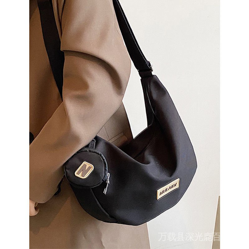 Túi Xách Đeo Vai Vải Thủ Công Thời Trang Thu Đông Cho Nữ