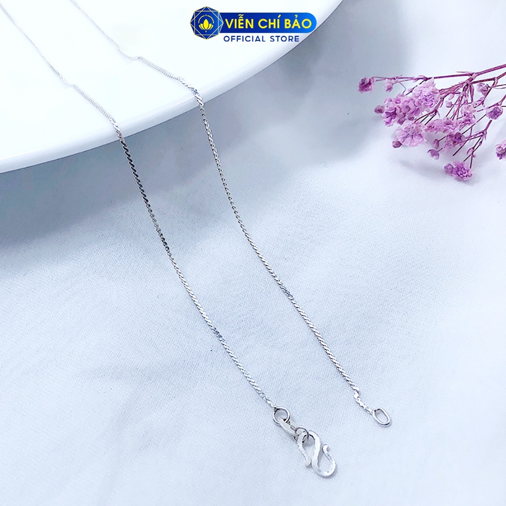 Dây chuyền bạc nữ xoắn móc chữ S chất liệu bạc S925 thời trang phụ kiện trang sức nữ Viễn Chí Bảo D400145
