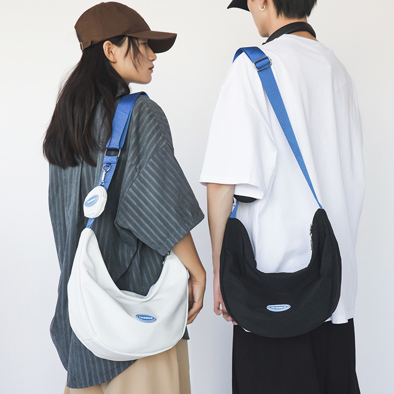 Túi Đeo Vai Bằng Vải canvas Thiết Kế Đơn Giản Phong Cách Nhật Bản Dành Cho Nữ