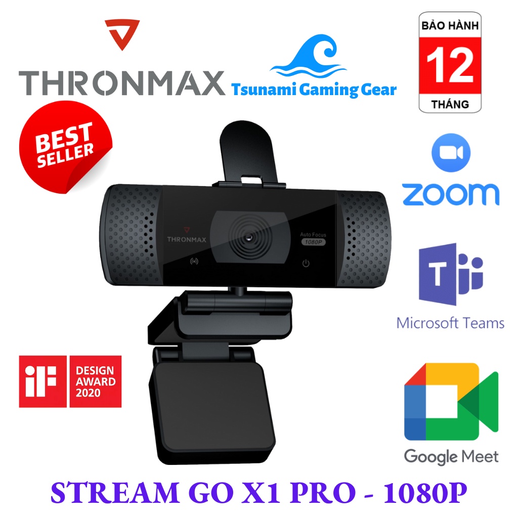 Webcam THRONMAX X1 PRO 1080P/ 30 Fps/ Auto Focus