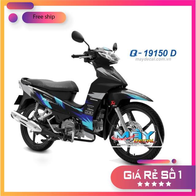 FREE SHIP + QUÀ TẶNG Tem rời xe Wave blade 110 HKS dán xe đen