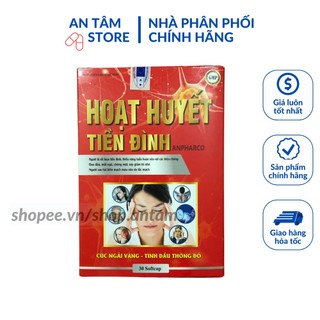 Viên uống HOẠT HUYẾT TIỀN ĐÌNH Anpharco Cải Thiện Rối Loạn Tiền Đình , Sau Tai Biến Mạch Máu Não Do Tắc Mạch Hộp 30 viên