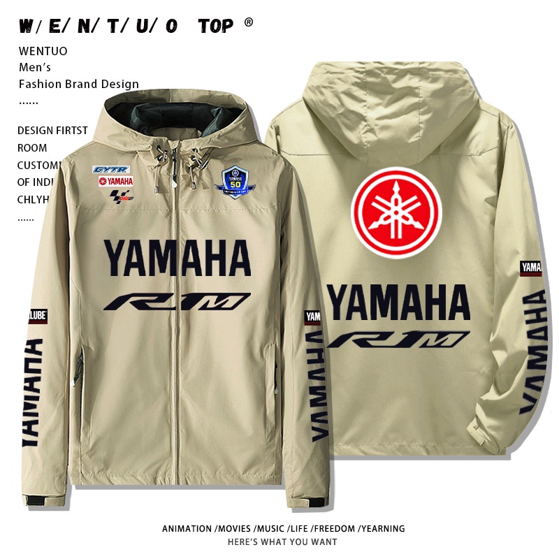 Áo Khoác Có Mũ Trùm In Logo Xe Mô Tô YAMAHA r1m MotoGP Cá Tính Cho Nam