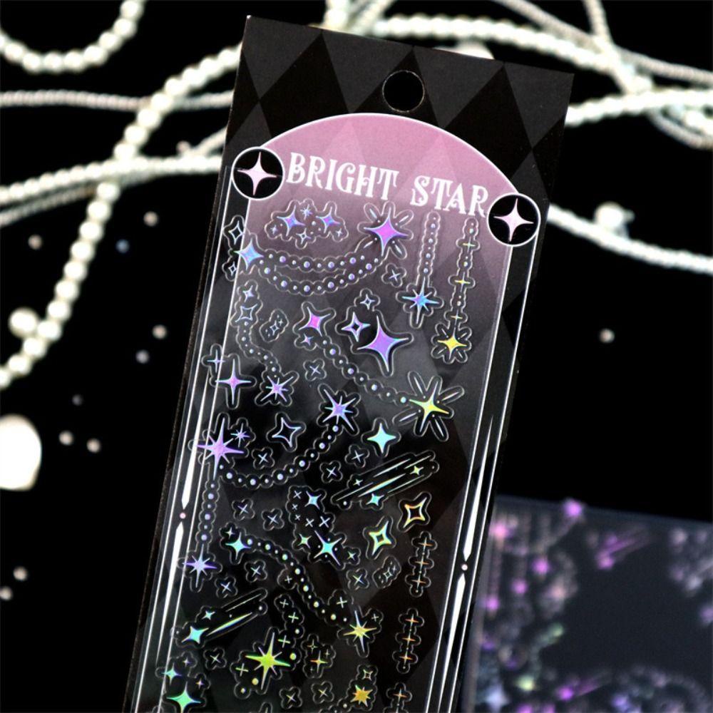 AUGUSTINA Miếng Dán PVC Màu Laser Hình Bướm Dùng Trang Trí Sổ Tay DIY