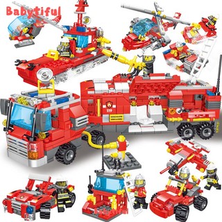 Babytiful bộ đồ chơi lắp ráp lego xe cứu hỏa 3d