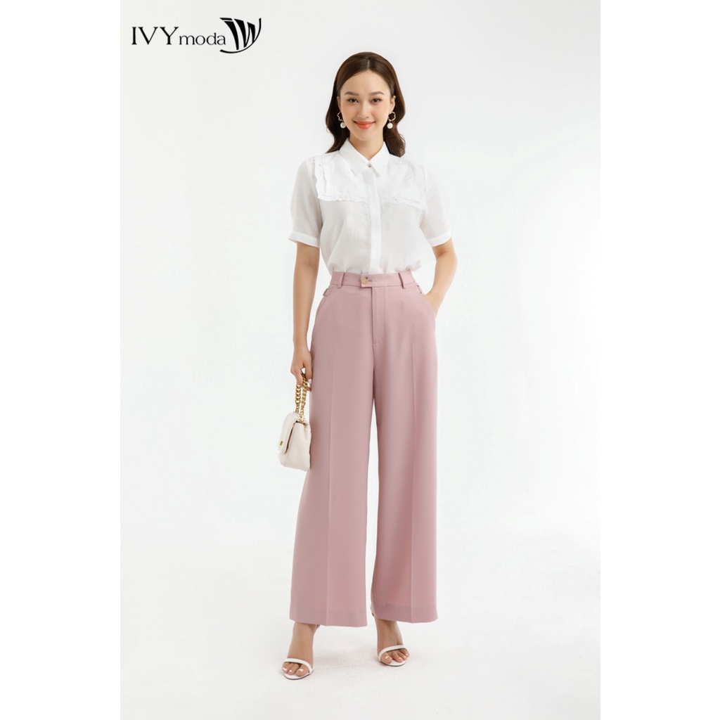 Quần suông nữ dáng dài IVY moda MS 22M7612