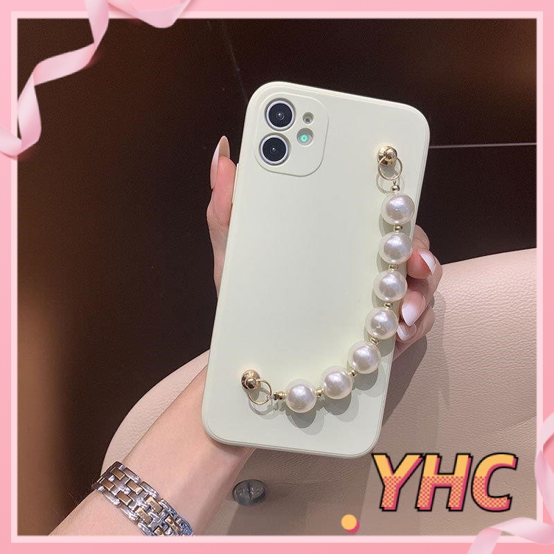 ốp iphone Đính Ngọc Trai Kèm Dây Đeo Cho Iphone6 6splus 7 7plus 8 8plus XR X XS 11 12 Pro max Plus Promax max-链019