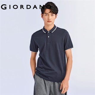 Áo thun GIORDANO 01011381 cổ polo bẻ viền màu sắc tương phản trẻ trung thời trang dành cho nam