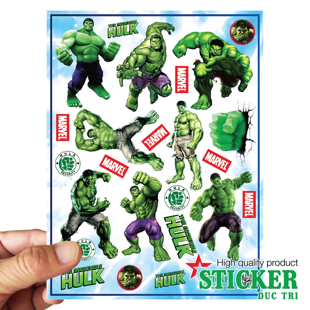 🔥🔥Sticker Miếng Dán Siêu Anh Hùng  BATMAN, CAPTAIN, CAPTAIN MARVEL, HULK, IRONMAN, SPIDEMAN, THOR. Decal nhựa chống nước