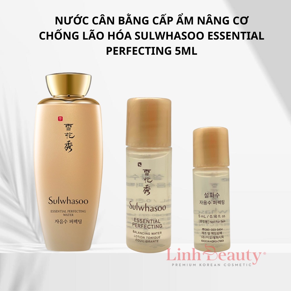 Mẫu mới nhất - Nước hoa hồng Sulwhasoo Essential Perfecting Water cân bằng cho da nhạy cảm chai 5ml
