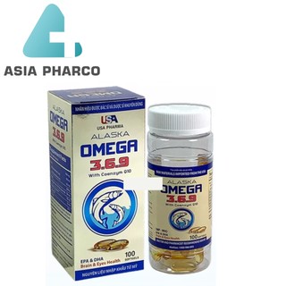 Dầu Cá Alaska Omega 3.6.9 Hộp 100 viên - Bổ Não, Tăng Cường Thị Lực, Giảm Nguy Cơ Mắc Bệnh Tim Mạch