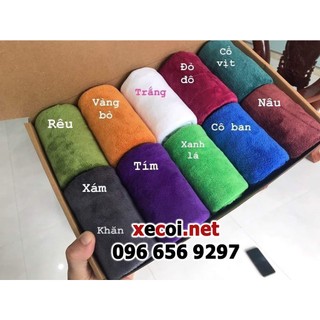 10 khăn microfiber 25x50cm lau ô tô, xe máy, lcd, đồ gỗ, nội ngoại thất...