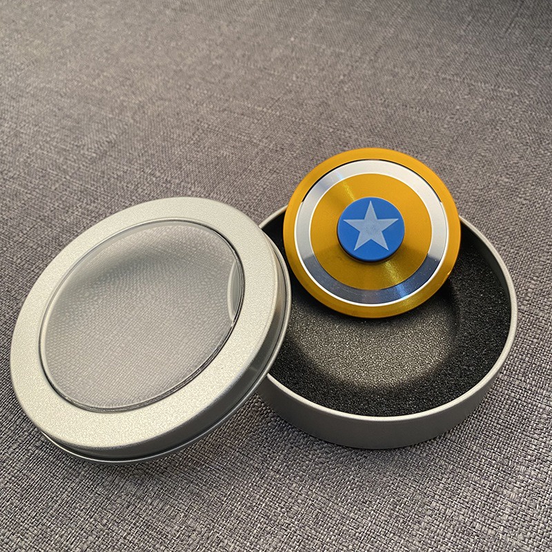 SPINNER CON QUAY TRÒN CAPTAIN AMERICA SPIDERMAN Nhiều Màu Sắc Kim loại Chơi Giải Trí Xả Stress Giảm Căng Thẳng Hiệu Quả