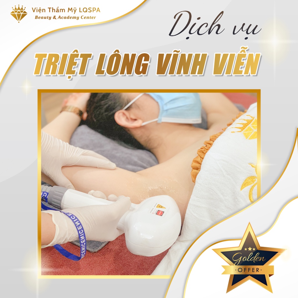 HCM (Voucher giấy) Triệt Lông Vĩnh Viễn - công nghệ OPT mới nhất ( 10 lần tặng 10 lần bảo hành )