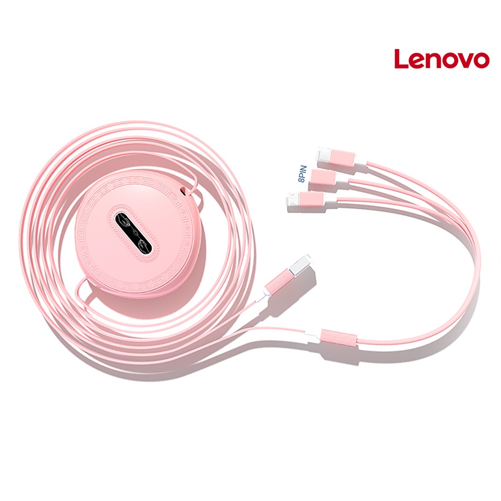 Dây cáp sạc nhanh LENOVO KC-Data 3 trong 1 8Pin / Micro USB / Type-C đa năng tiện dụng