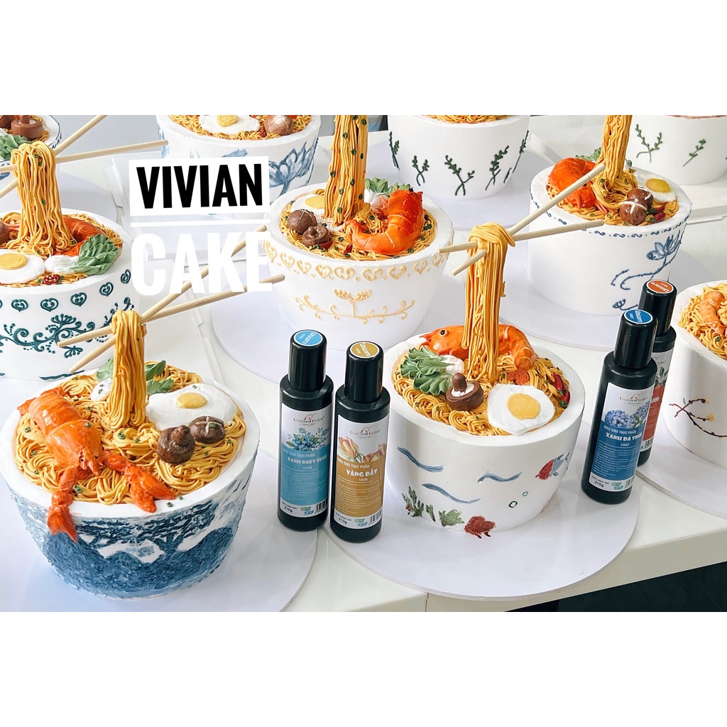 Màu siro thực phẩm Unicorn 24 màu  mua 7 màu tặng sách hướng dẫn.