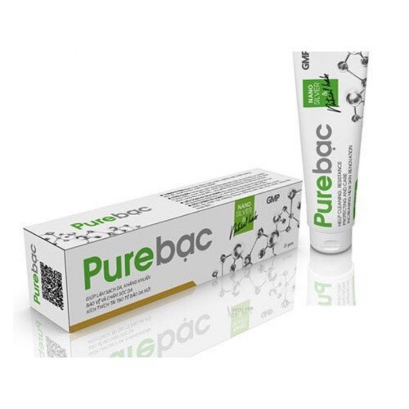 Kem bôi sạch da kháng khuẩn muỗi đốt mụn nhọt PURE BẠC 20G