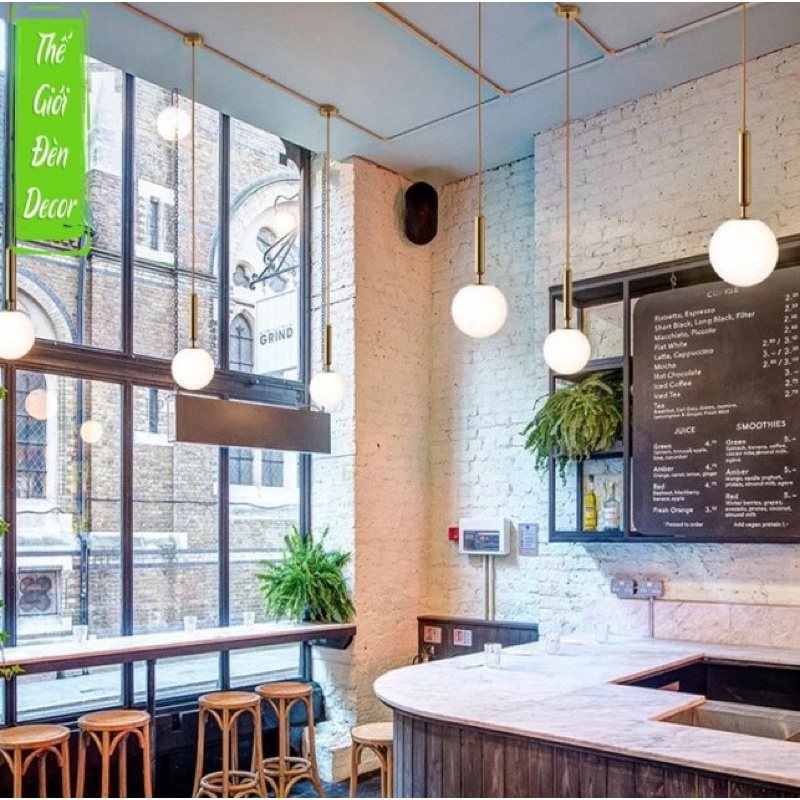 Đèn thả trần thủy tinh T016 ,thả quả cầu dáng dài dây 2m  phòng ngủ,bàn ăn