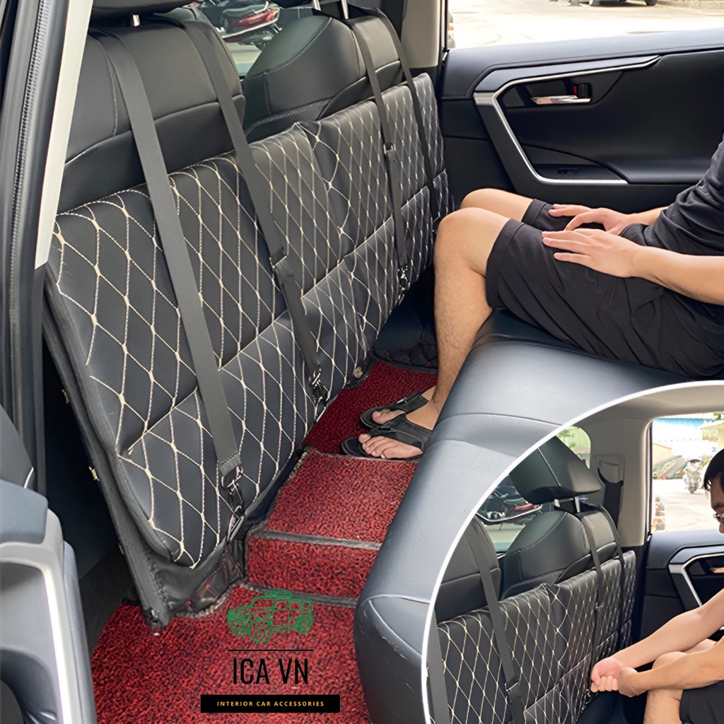 Nệm xe ô tô cao cấp gấp gọn tiện dụng, đệm nằm sau xe ô tô không bơm hơi dạng treo, đệm ô tô ghế sau mã ICA03