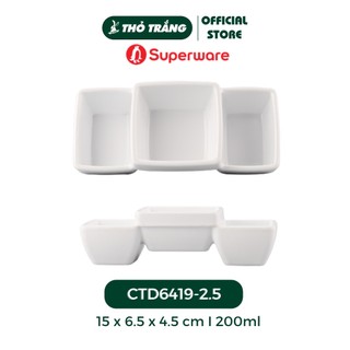 Chén, dĩa chấm màu trắng Srithai Superware Thái Lan cao cấp