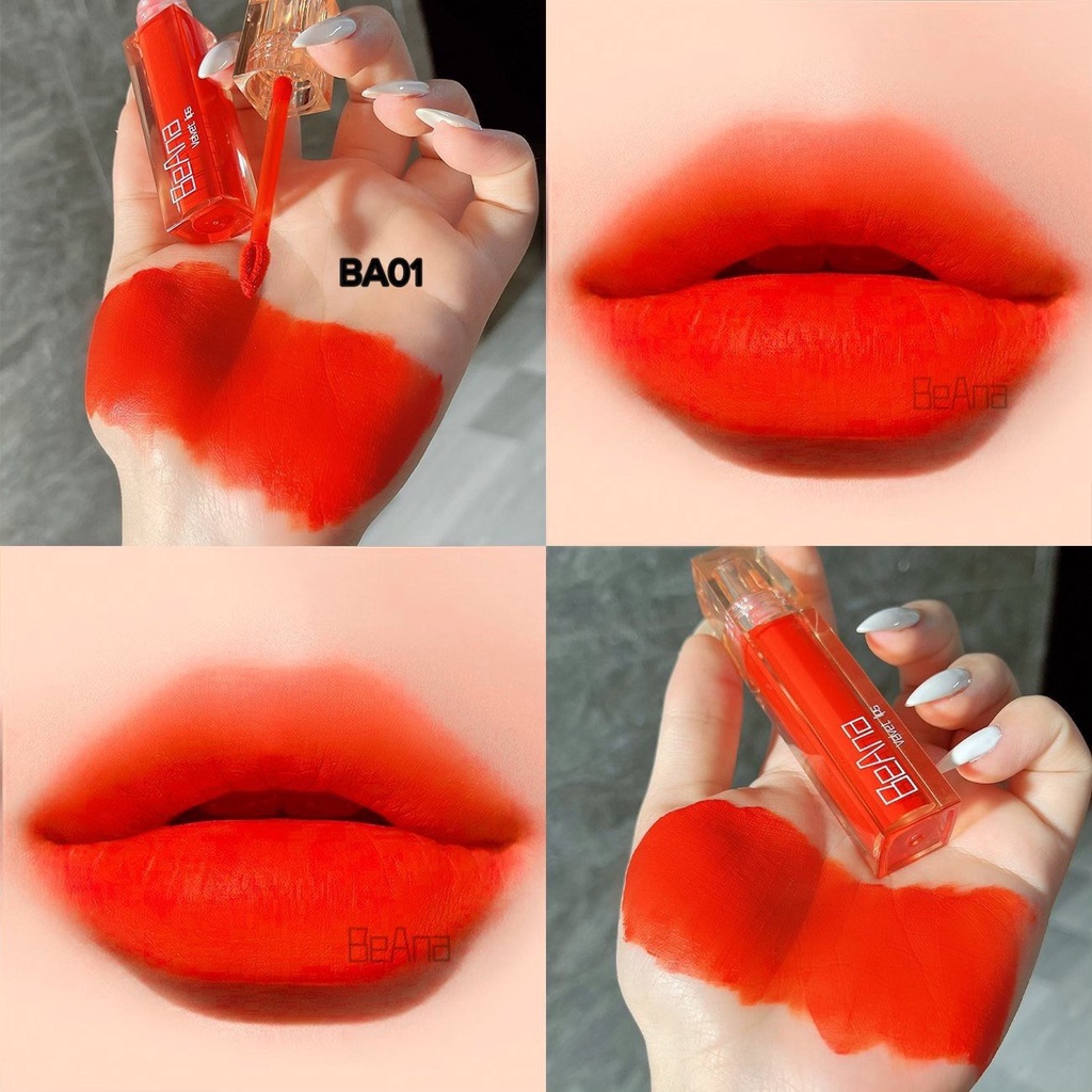 Son Kem Lì B.A Màu Cam Đỏ V4