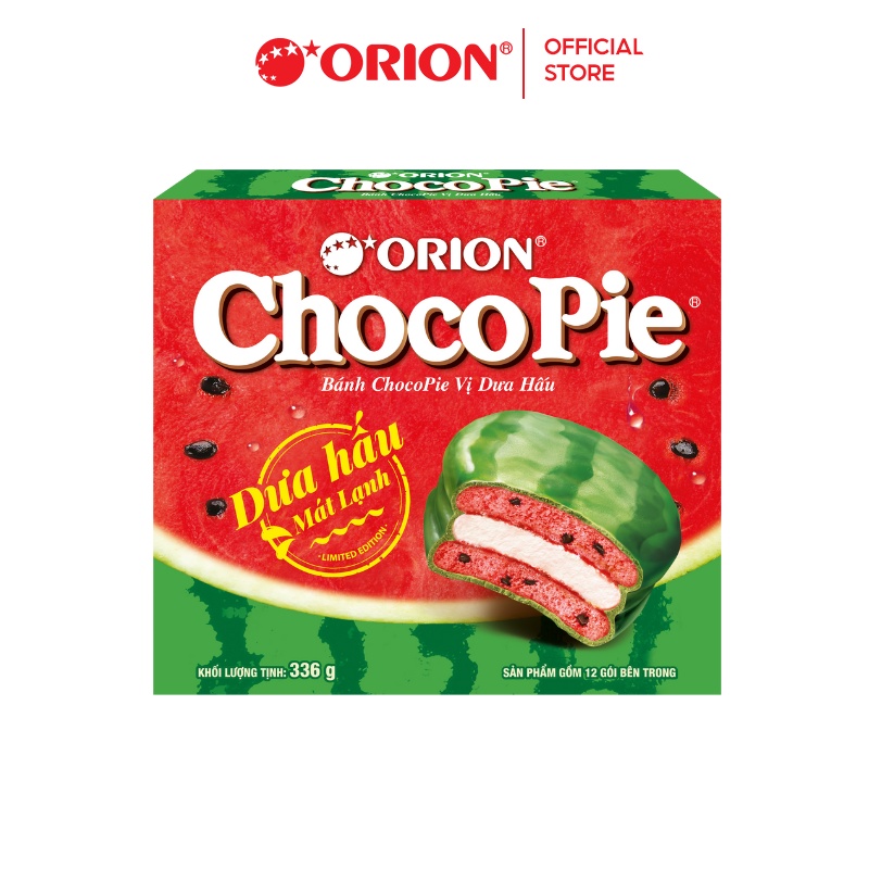 Hộp 12 gói bánh Orion ChocoPie Dưa Hấu (372g)