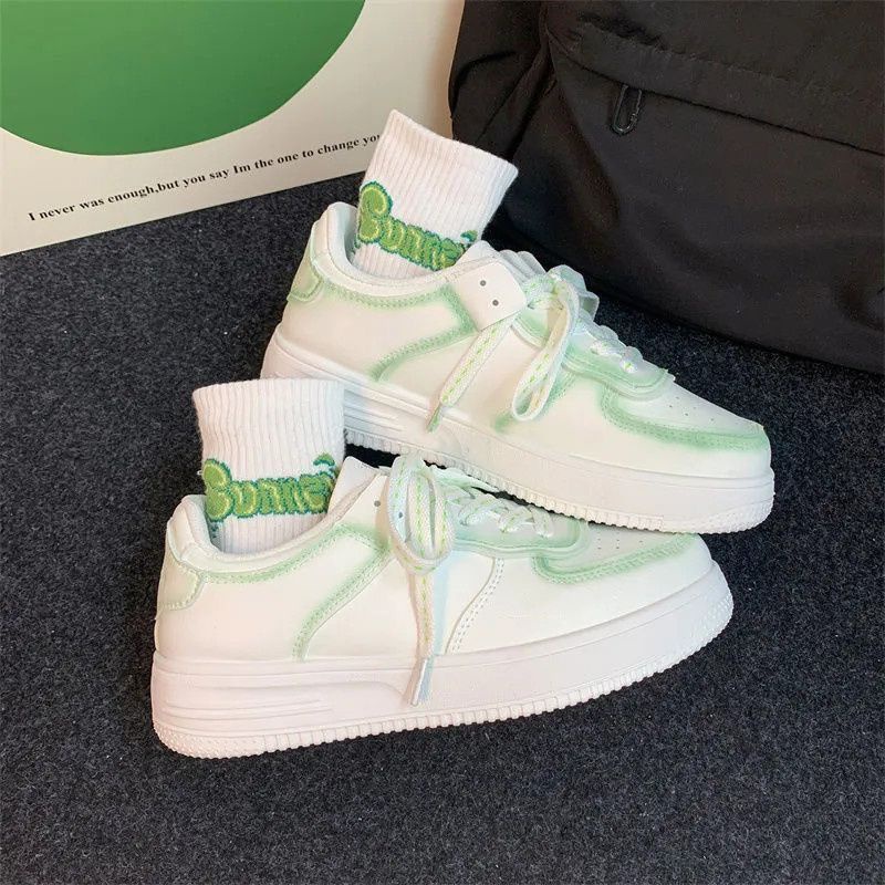 Giày Thể Thao Thoáng Khí Màu Xanh Bạc Hà Thời Trang Xuân Thu Cho Nữ