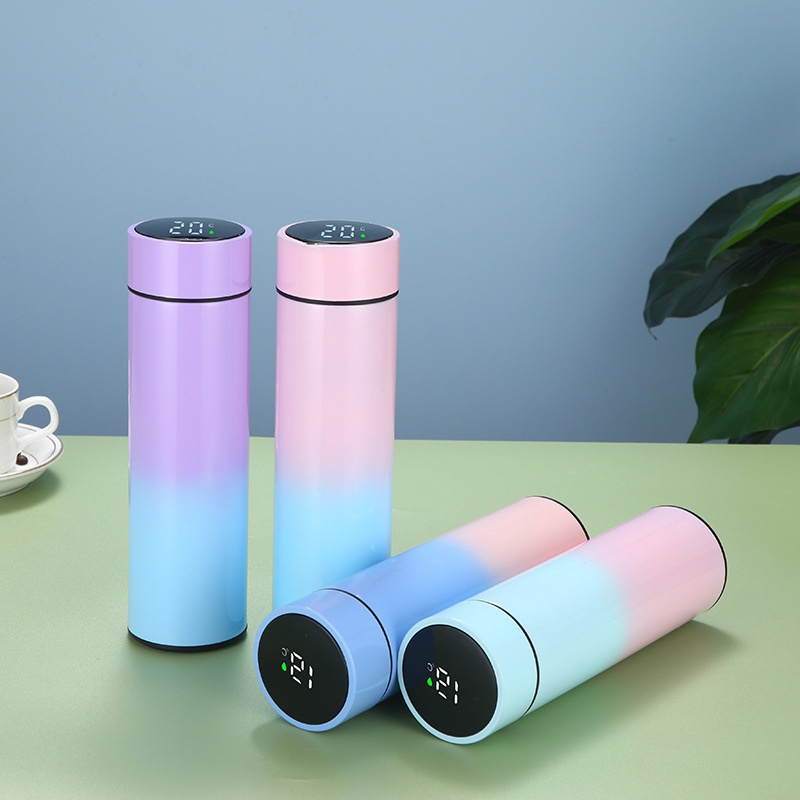 Bình Nước Giữ Nhiệt Thông Minh Có Đèn LED 500ml
